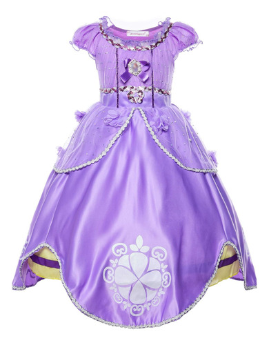 Vestido Disfraz Princesa Sophia Sofia O Rapunzel 7/8