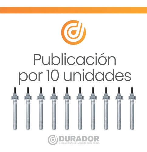 Imagen 2 de 8 de Broca Anclaje Taco Metalico Expansión Mr 10 Fischer X 20 Un.