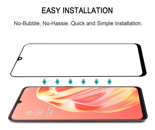 Oppo A91 9h Superficie Dureza 2.5d Pegamento Completo