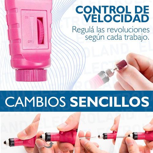 Mini Torno Profesional Uñas Esculpidas Fresas Pulidor Acce