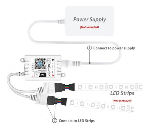 Controlador Led Inteligente Inextstation Smart Rgb Wifi Con