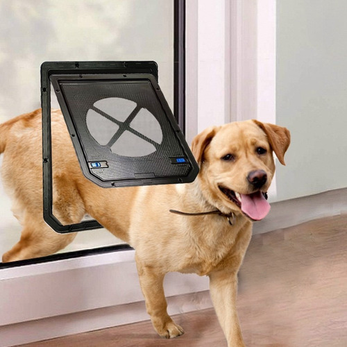 Puerta For Mascotas Negra Jiugenxian M