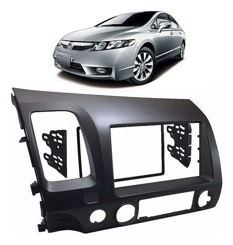 Moldura Painel 2 Din New Civic 2007 2008 2009 2010 2011