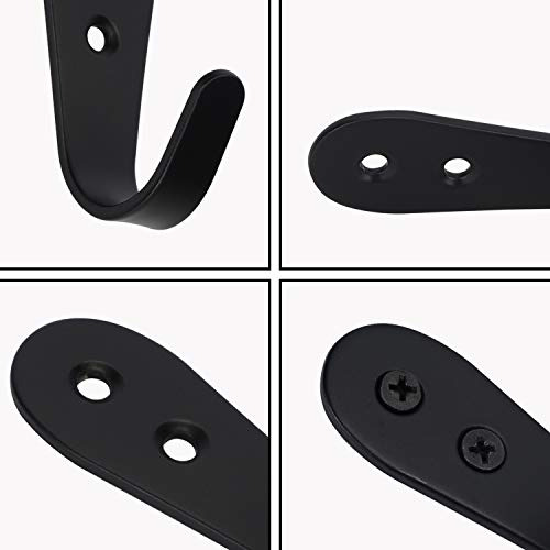 Ganchos De Pared Resistentes Para Abrigos Y Toallas Negros