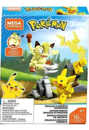 Mega Construx Pokemon Pikachu And Meowth Showdown