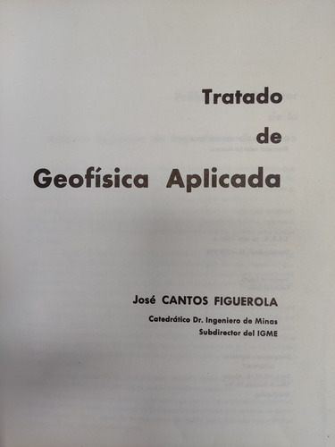 Libro Tratado De Geofísica Aplicada Figuerola 167l3