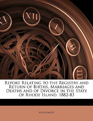 Libro Report Relating To The Registry And Return Of Birth...