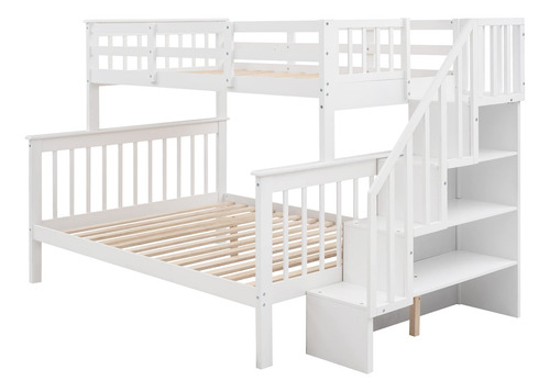 Litera Apilable Individual Sobre Matrimonial Con Escalera