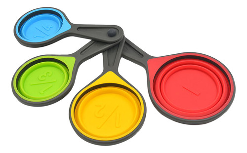 Juego De Cuatro Cucharas Dosificadoras Plegables Para Hornea