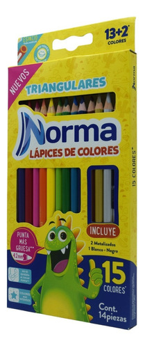 Lapices De Colores Norma 15 Colores Triangular Norma 4.2 Mm