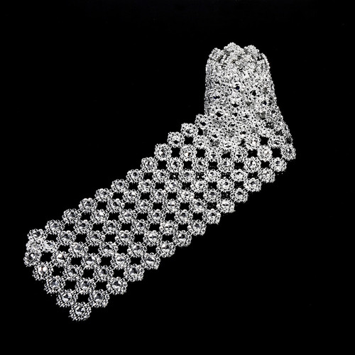 Cinta Brillante De Urdimbre Malla Diamante De 90 Cm De Largo