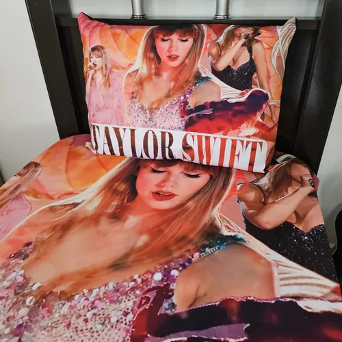 comprar Jogo Lençol Solteiro 2 Peças Taylor Swift 1 Fã Swifties Musa