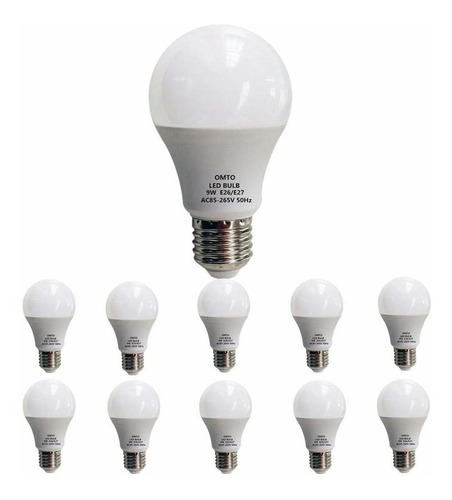 Omto E26/e27 A19 Bombilla Led Esmerilada 9w (equivalente A 6