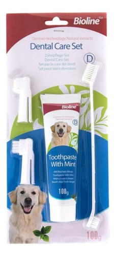 Set Cuidado Dental Perro: Pasta Dental Y Cepillos