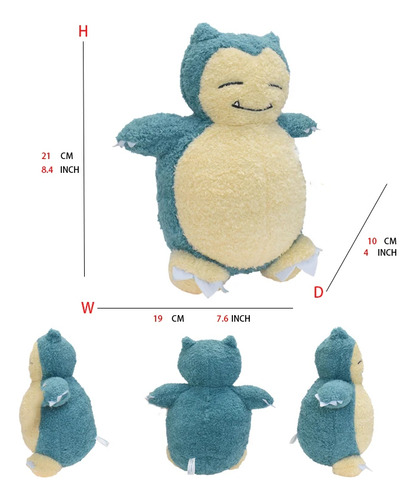 Peluche Piplup Charmander Squirtle Bulbasaur Eevee Snorlax
