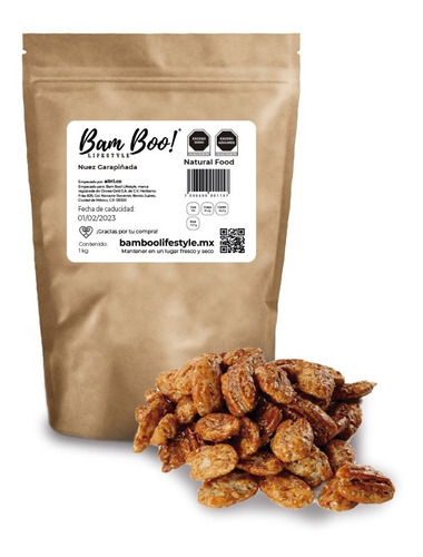 Imagen 1 de 5 de Nuez Garapiñada 1 Kg. Bam Boo! Lifestyle