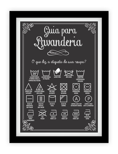 Quadro Decorativo Guia Para Lavanderia