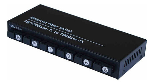 . Convertidor Medios De Fibra Óptica Switch 6 Puertos Sc