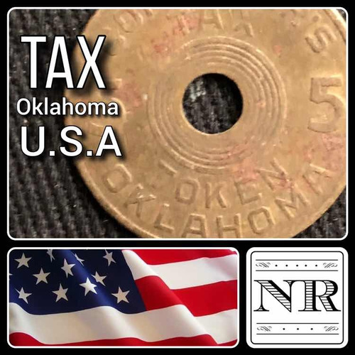 Imagen 1 de 4 de Impuesto Eeuu - Tax - Bronce - Token - Ficha - Oklahoma