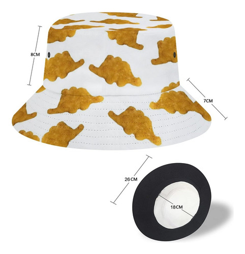 Lindo Dinosaurio Pollo Nuggets Hombre Mujer Cubo Sombrero Ve
