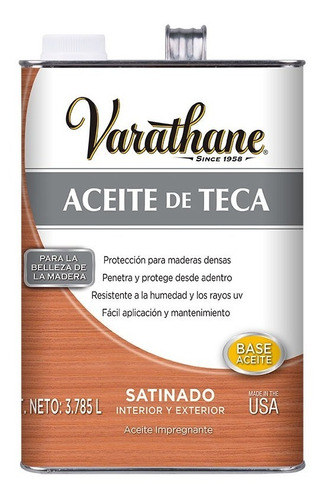 Aceite De Teca Varathane (ex-watco) Impregnante P/mader X Gl