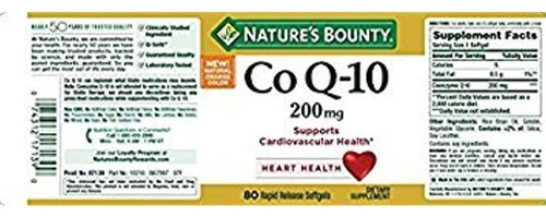 Juego De 2 Nature`s Bounty Co Q-10 200 Mg, 80 Tabletas