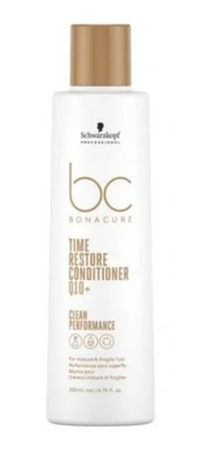 Bc Bonacure Schwarzkopf Time Restore Acond. Q10 X 200 Ml