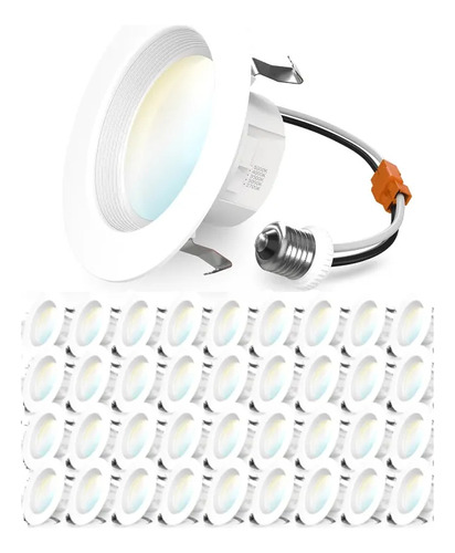Luces Led Empotrables 4 Pulgadas,sunco Lighting 36 Piezas Estructura Blanco