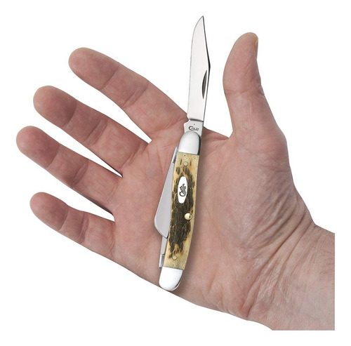 Case Medium Amber Bone Cv Stockman With Sheepfoot Blade Pock