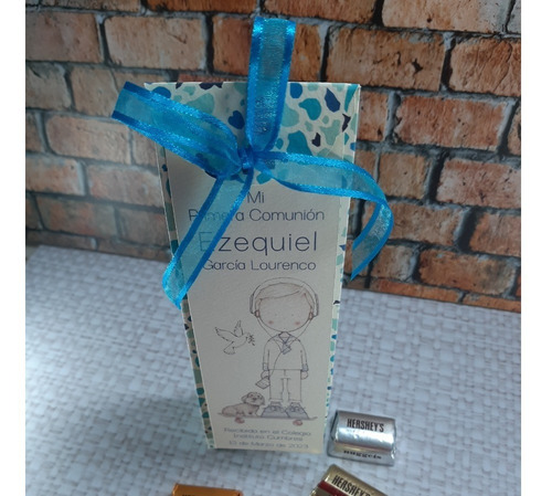 Caja Con Tarjeta De Recuerdo Primera Comunión Niño/niña
