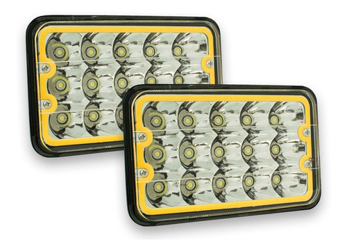 Unidad 15 Led Auxiliar 4x6 4656 Contorno Cob Amarillo 