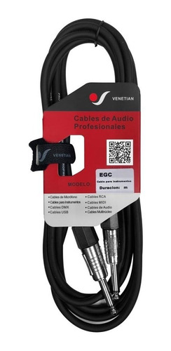Venetian Egc Cable Plug 6 Metros Instrumentos Guitarra Bajo