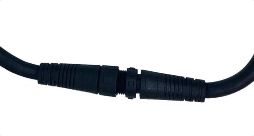 Conector Roscado Macho Hembra Con Cable Barras Led Monocolor Color Negro