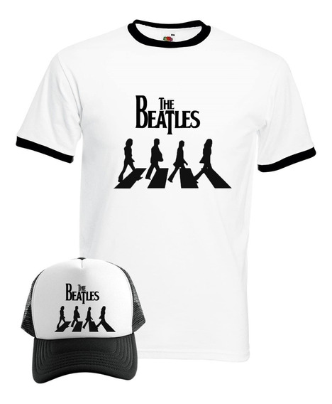 Camiseta Manga Larga The Beatles Ilustración Moto Art Ikl 