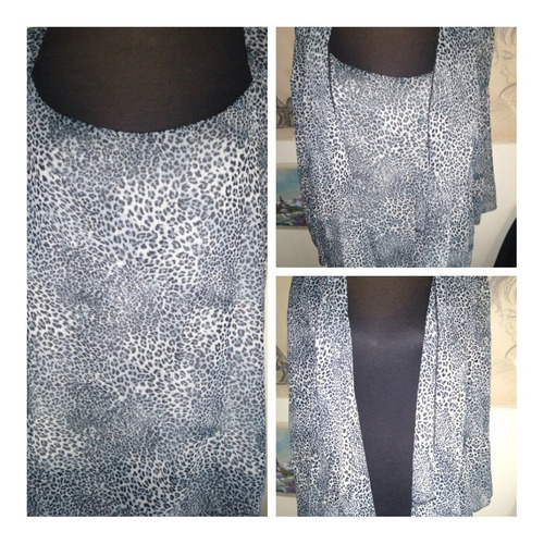 P191 Conjunto Remera Y Musculosa Negra Y Gris Talle G $500