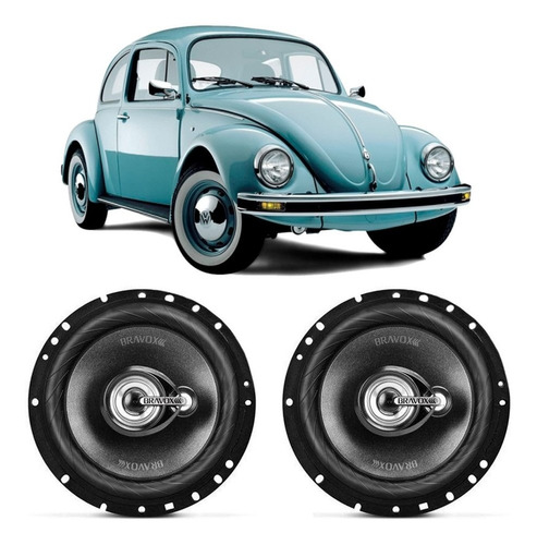 Falante Vw Fusca 1979 A 1986 Bravox 120w Rms Automotivo Kit