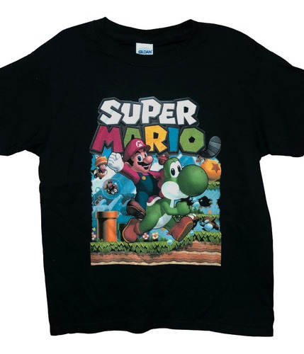 Polera Super Mario Bros. Tallas Niños 10 12 14 