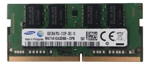 Memória Notebook 8GB 1rx8 DDR4-2133Mhz Samsung M471A1K43BB0-CPB