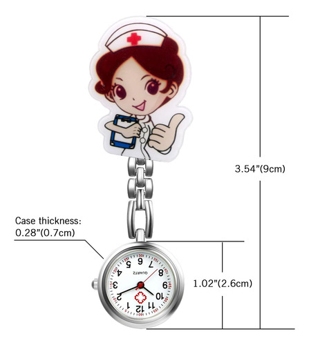 Reloj De Enfermera Mujeres Damas Lindo Dibujo Animado C...