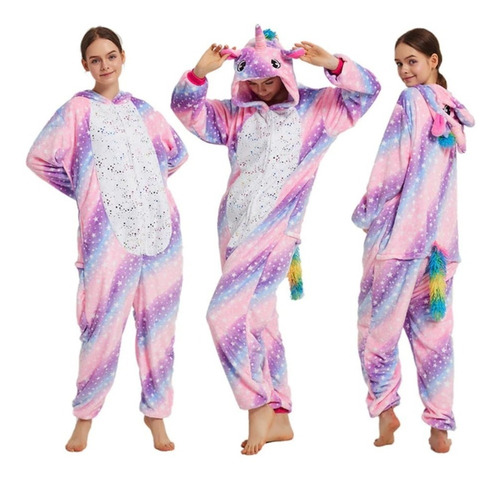 Pijama Enteros Polar Unicornio Pijamas Enterito Adultos P1