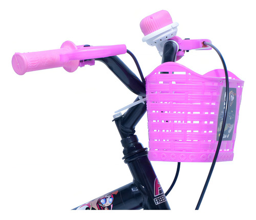 Bicicleta infantil de 4 a 5 años para mujer princesas niñas color negro