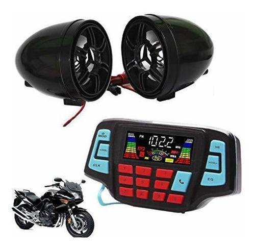 Usb Bluetooth Impermeable Motocicleta Audio Radio Siste...