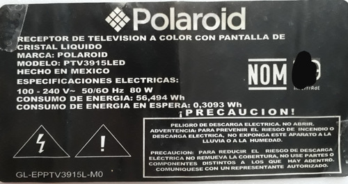 Botonera Polaroid Ptv3915led (Usado)