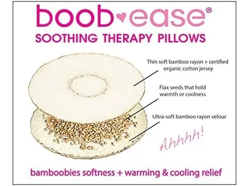 Bamboobies Soothing Nursing Pillows with Flaxseed, Heating Pad or Cold  Compress for Breastfeeding