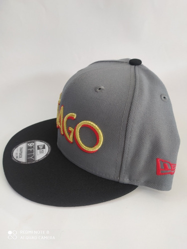 Imagen 2 de 5 de Gorra Chicago Bulls Nba Gris/negra 9fifty Snapback Ajustable