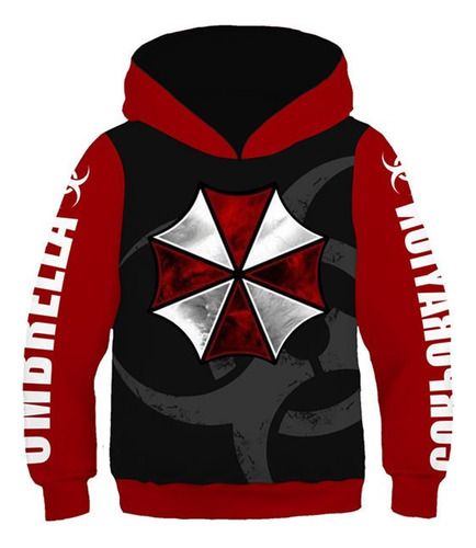 Sudadera Con Capucha Para Niños Resident Evil Umbrella Corpo