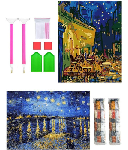 Kit De 2 Piezas Dotz Pintura De Diamantes Bricolaje Van Gogh