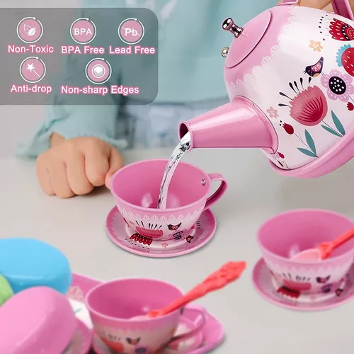 Jogo de chá infantil Simulação, Bule e copo, Brinquedo de cozinha