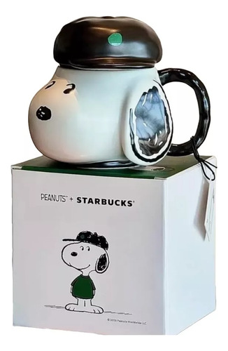 Starbucks X Snoopy Peanuts Taza 355 Ml Snoopy Blanca 2025 Blanco/negro Starbucks Peanuts Taza Ceramica
