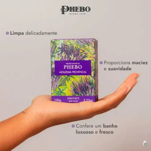 Phebo Alfazema Provençal Sabonete 100g (kit C/03)